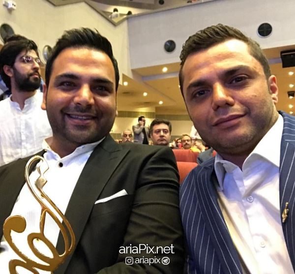 ارش ظلی پور و احسان علیخانی در جشن حافظ