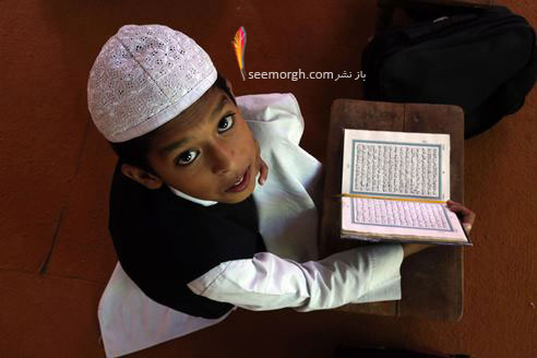 قرآن خواندن یک پسر هندی در ماه مبارک رمضان